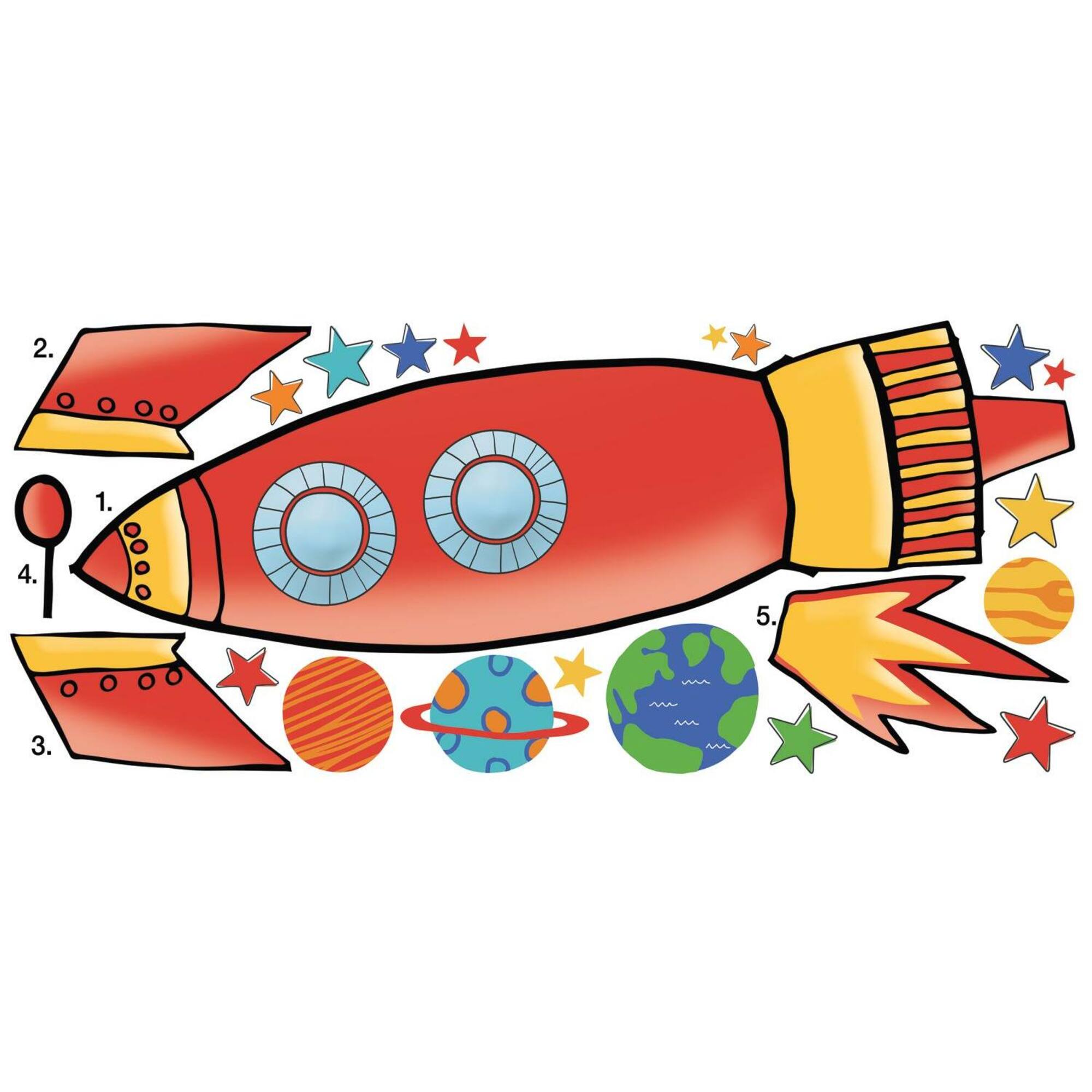 RoomMates Rocket Peel & Stick Giant Wall Decals